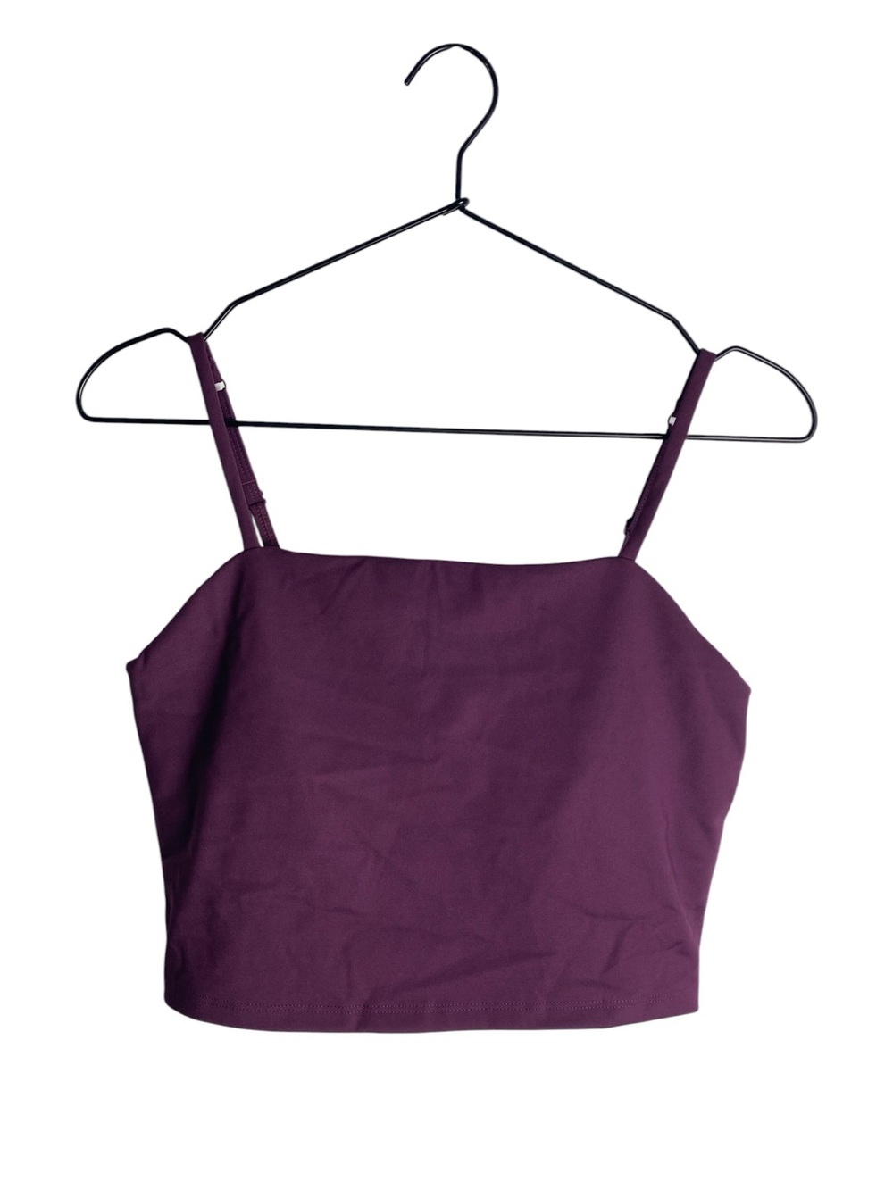 Girlfriend Collective Plum Purple Crop Tank Top Camisole Adjustable Straps